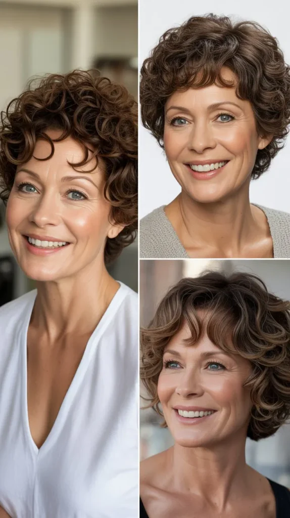 Curly Wedge with Tousled Short Curls