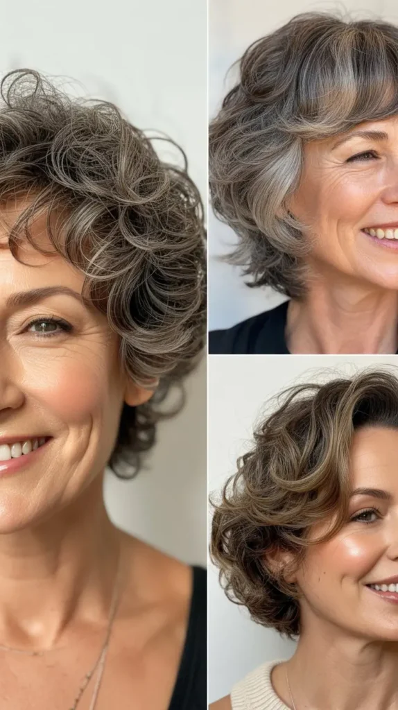 Curly Wedge with Shaggy Layers