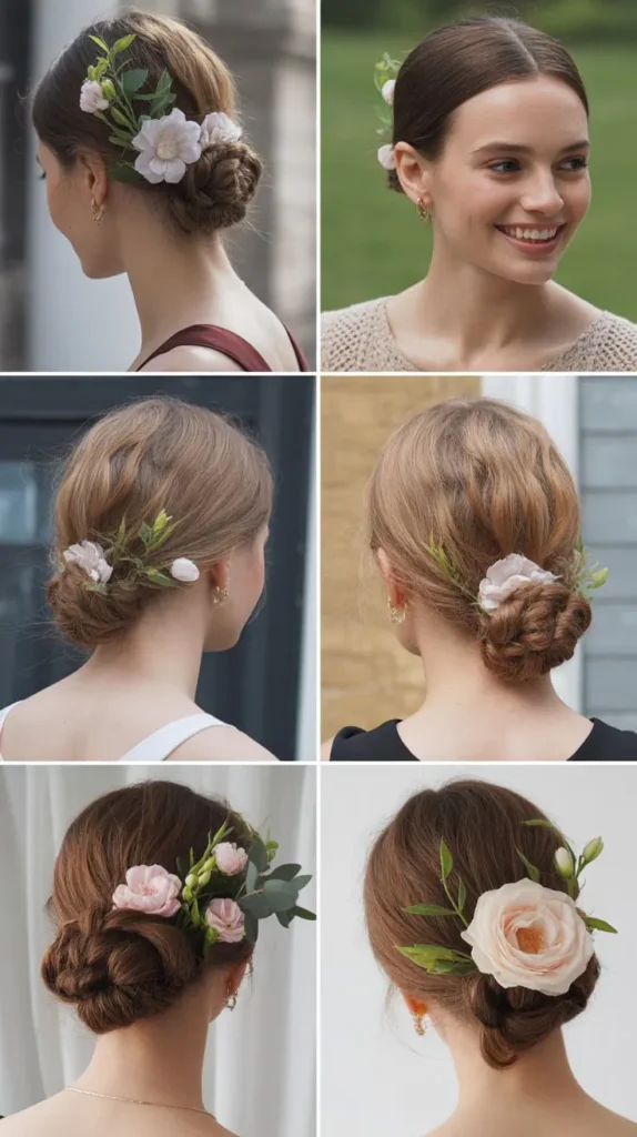 Floral-Embellished Chignon