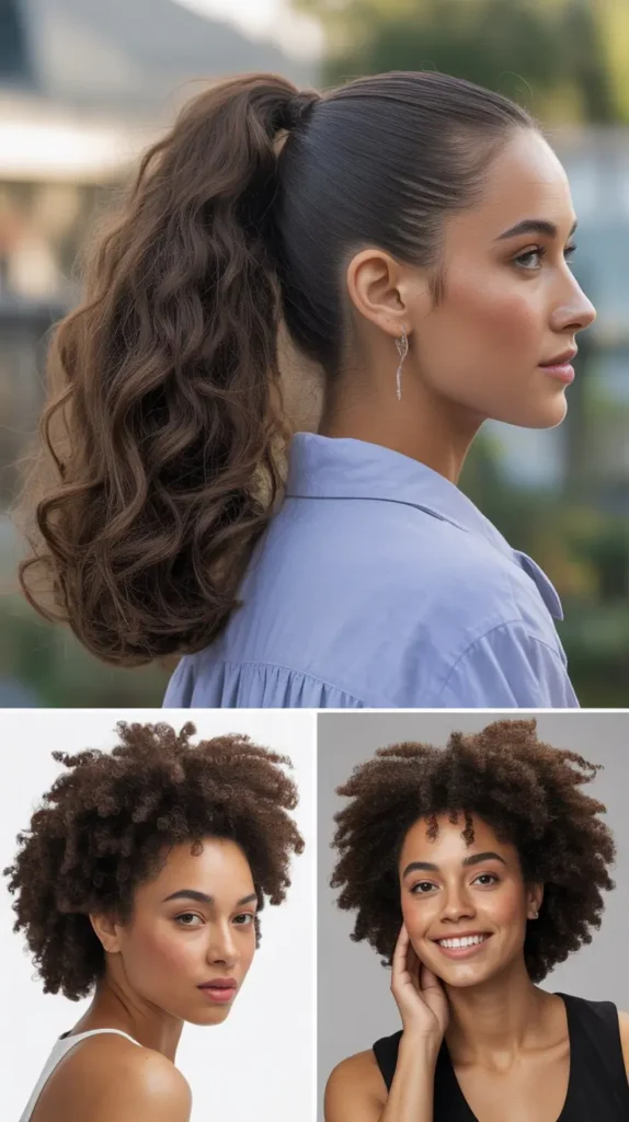 High Curled Ponytail