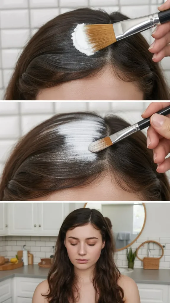 Use Cornstarch as an Emergency Scalp Absorber