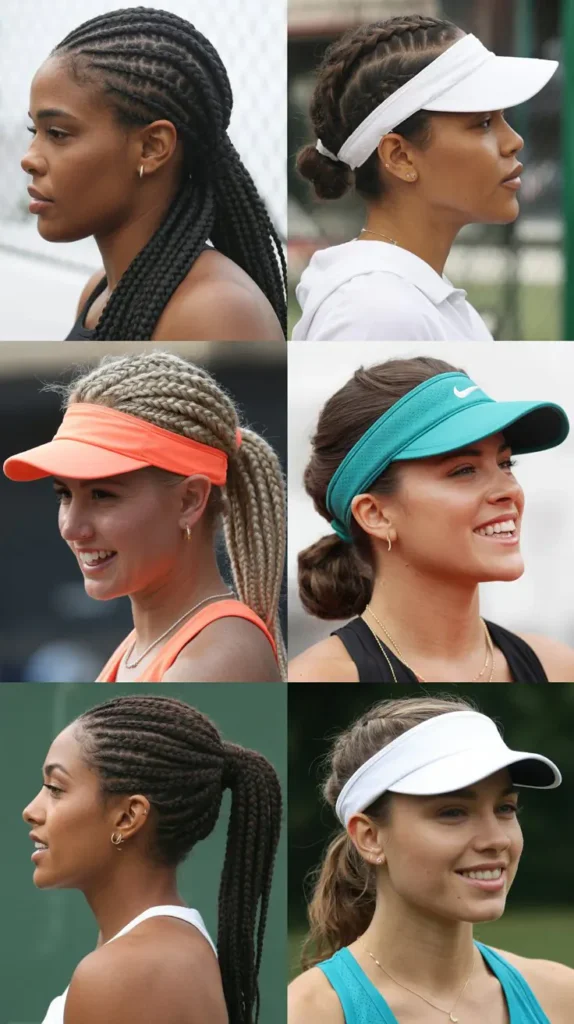 . Cornrow Braids With Visor