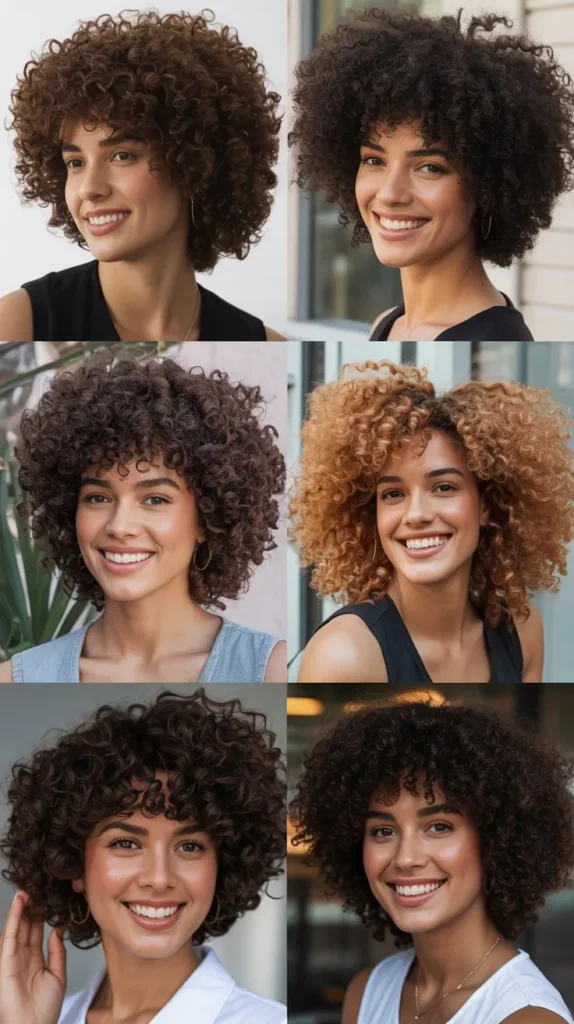 Rounded Curly Afro Layers