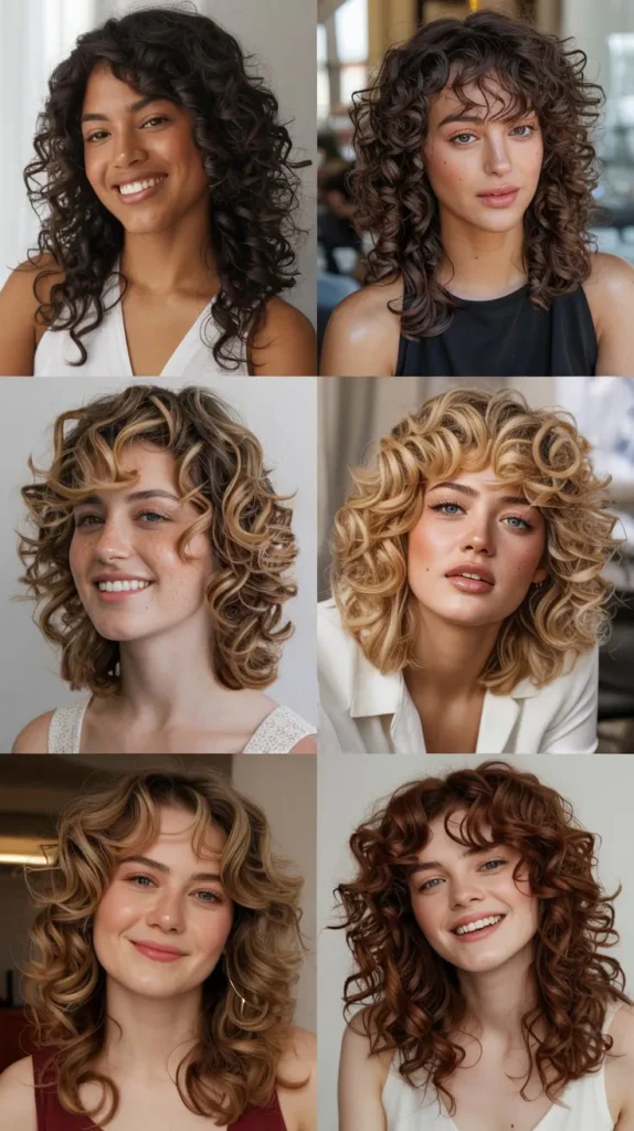 Long U-Shaped Curly Layers