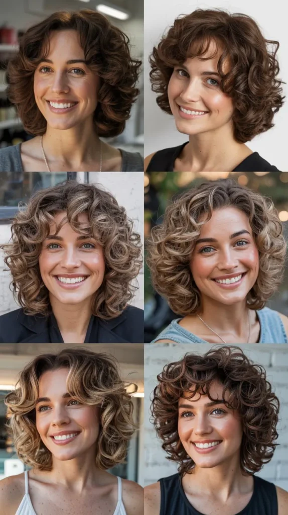Soft Shoulder-Length Curly Layers