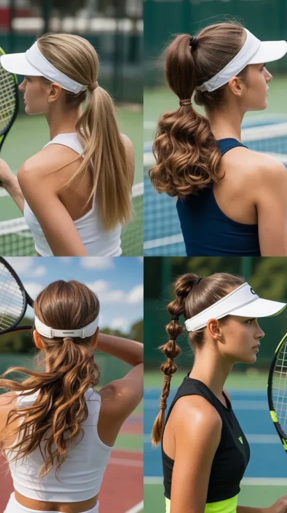 Textured Ponytail With Visor