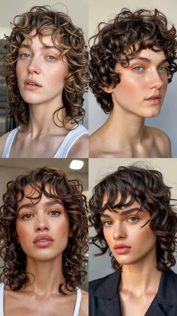 Curly Wolf Cut
