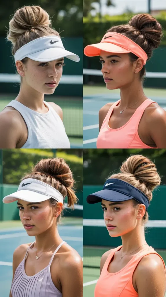 Twisted Space Buns With Visor