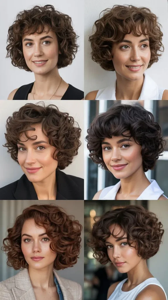  Soft Layered Curly Bob