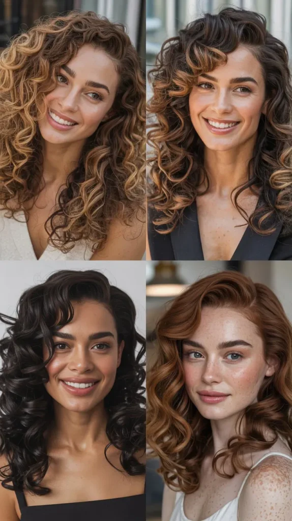 Curly Layers with Deep Side Part