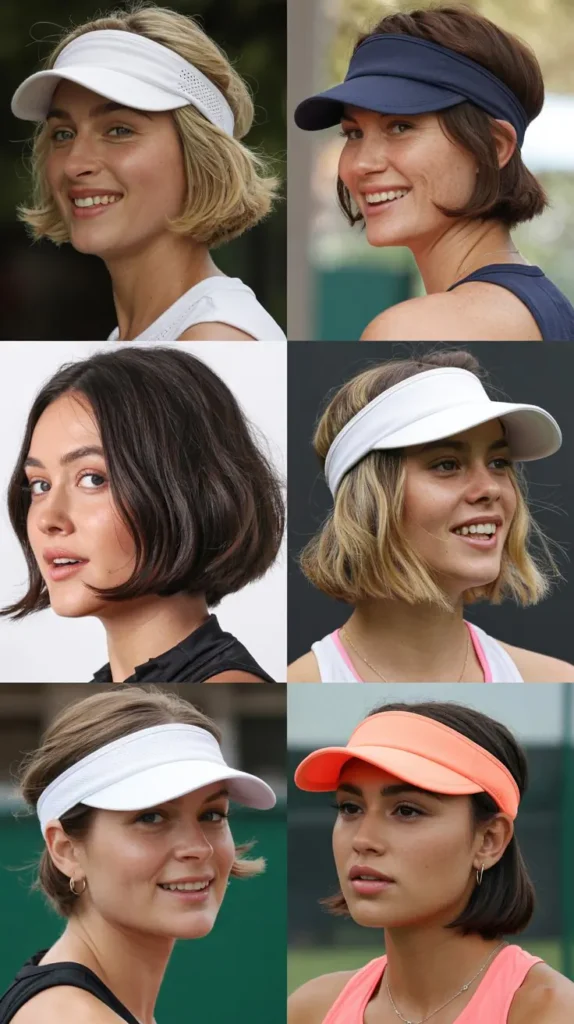Short Bob With Sporty Visor
