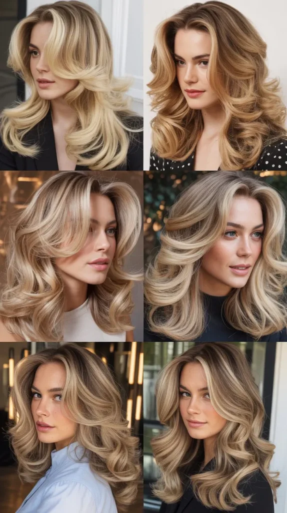 Long Layered Blonde Balayage
