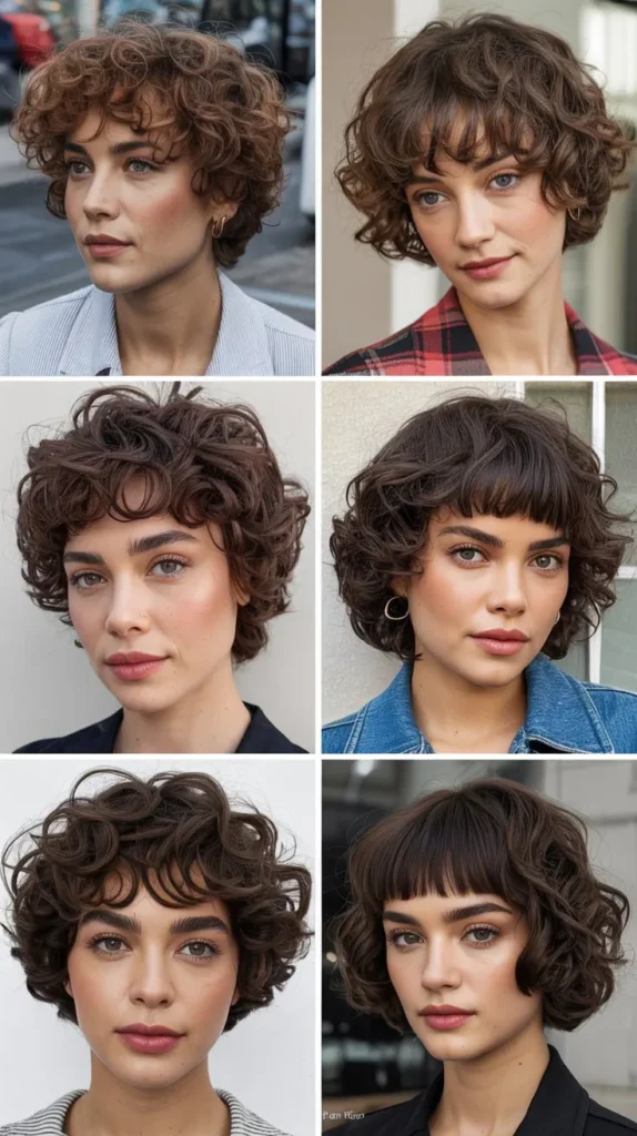 Curly Hair with Bangs