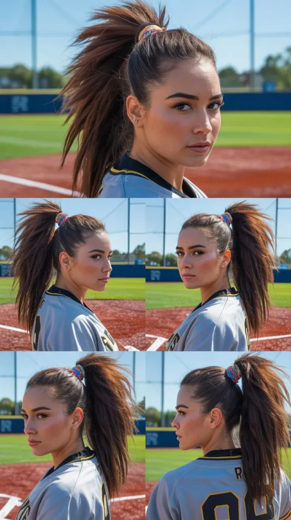 Voluminous High Ponytail With Hair Wrap