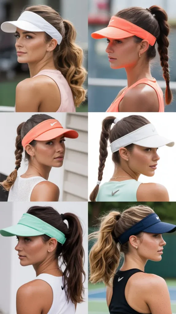 Side Ponytail With Visor