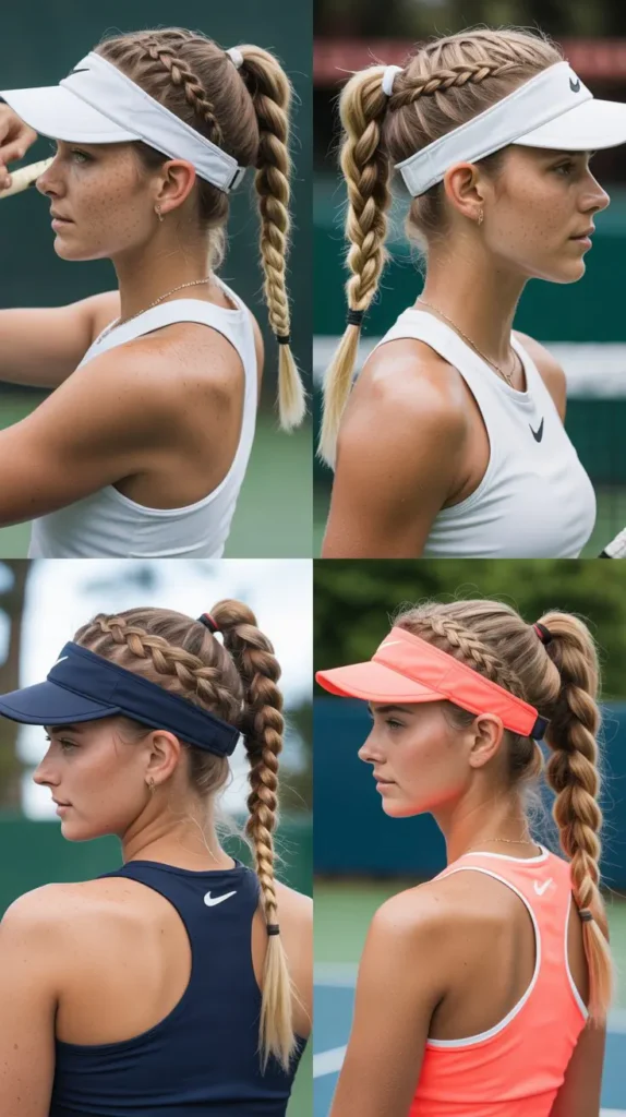  Braided Ponytail With Visor