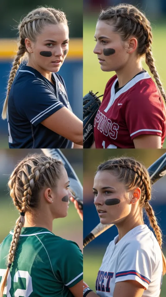 Double Dutch Braids Into Buns
