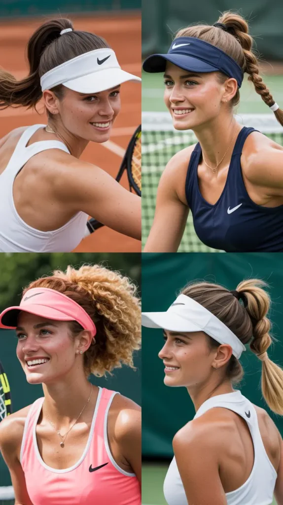 High Ponytail With Sporty Visor