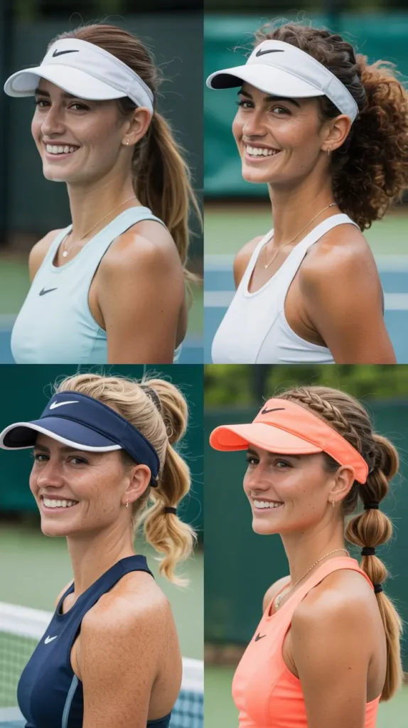 Textured Ponytail With Visor