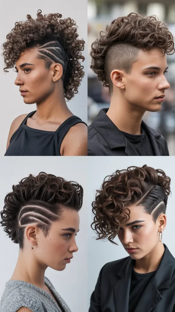 Curly Mohawk Style