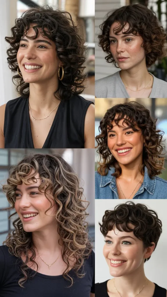 Curly Layers for Round Faces