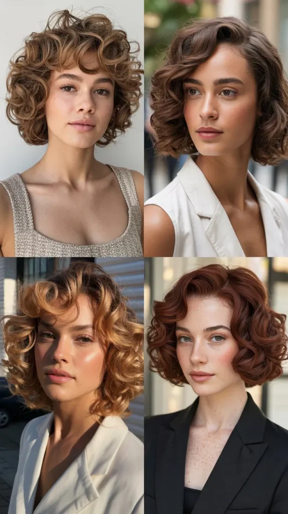 Curly French Bob
