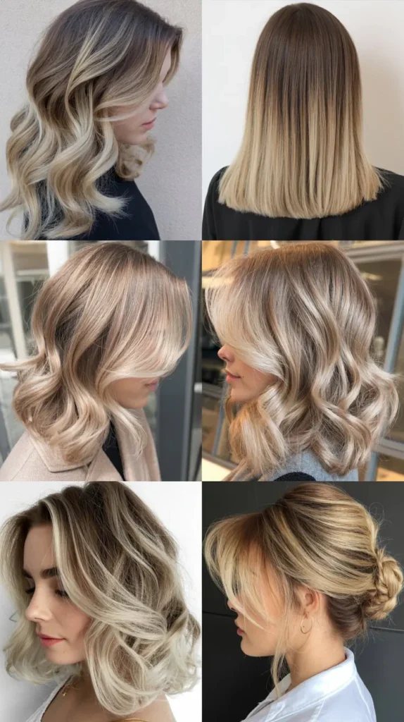 Beige Ash Blonde Balayage