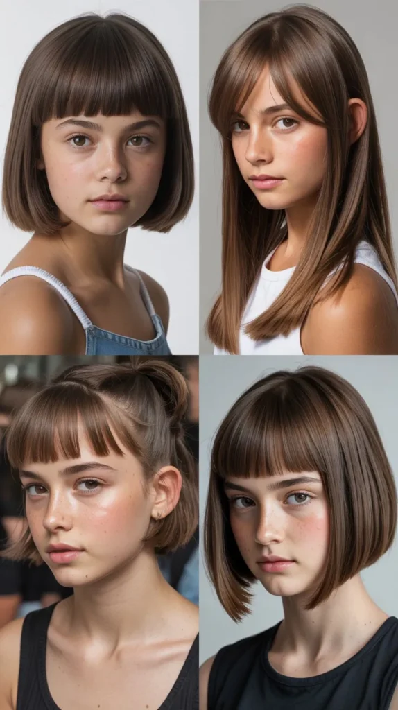 Straight Cut with Bangs