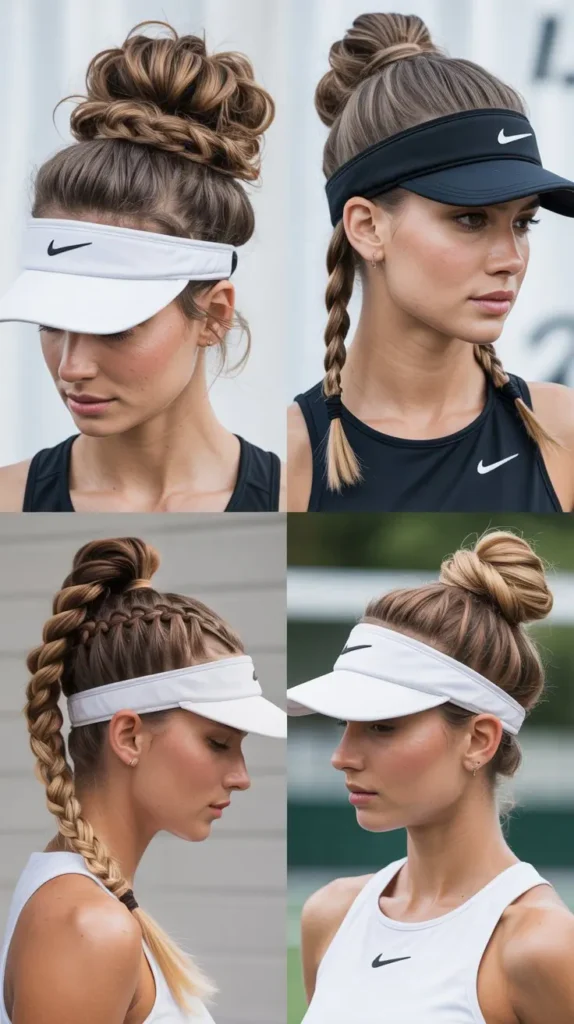 Braided Bun With Visor