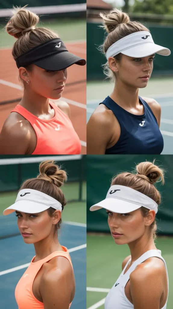 Top Knot Bun With Visor