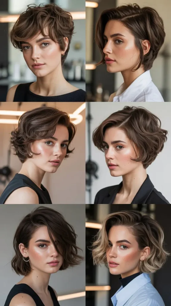 Feminine Short Layered Cut