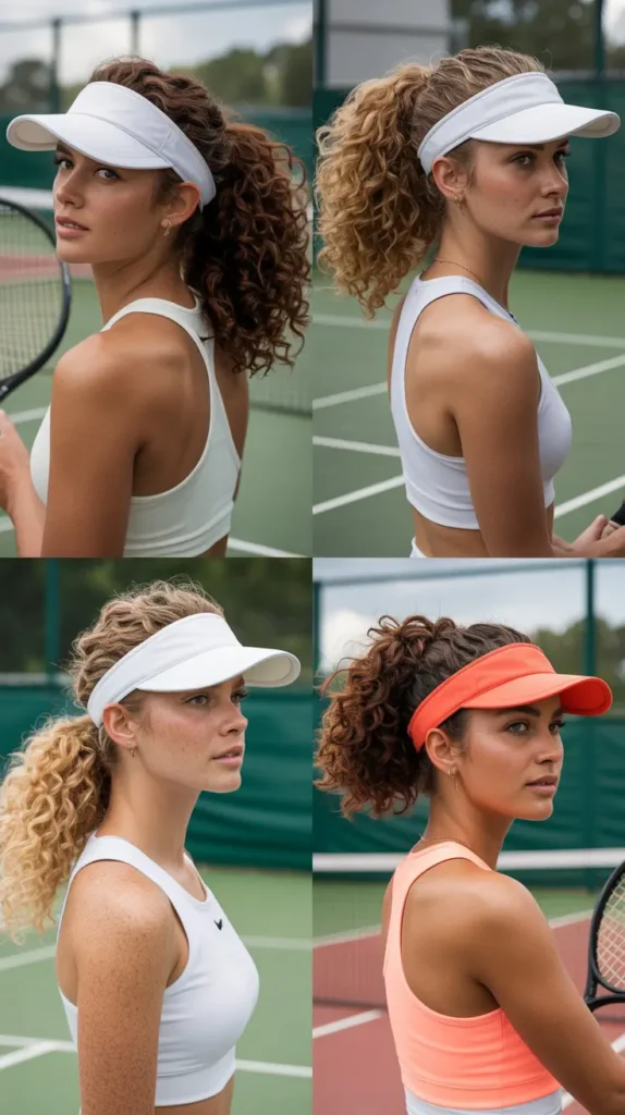 oluminous Curly Ponytail With Visor