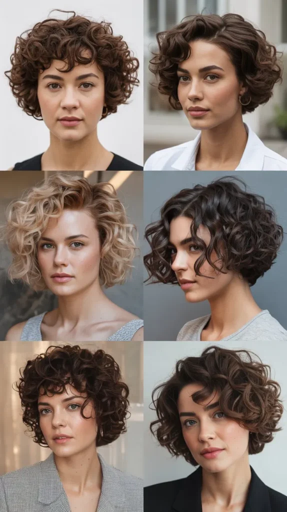  Asymmetrical Curly Bob