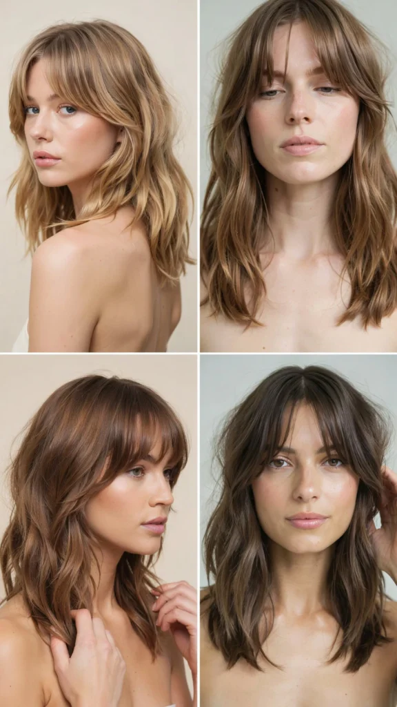 Medium Wavy Layers for Fine Hair