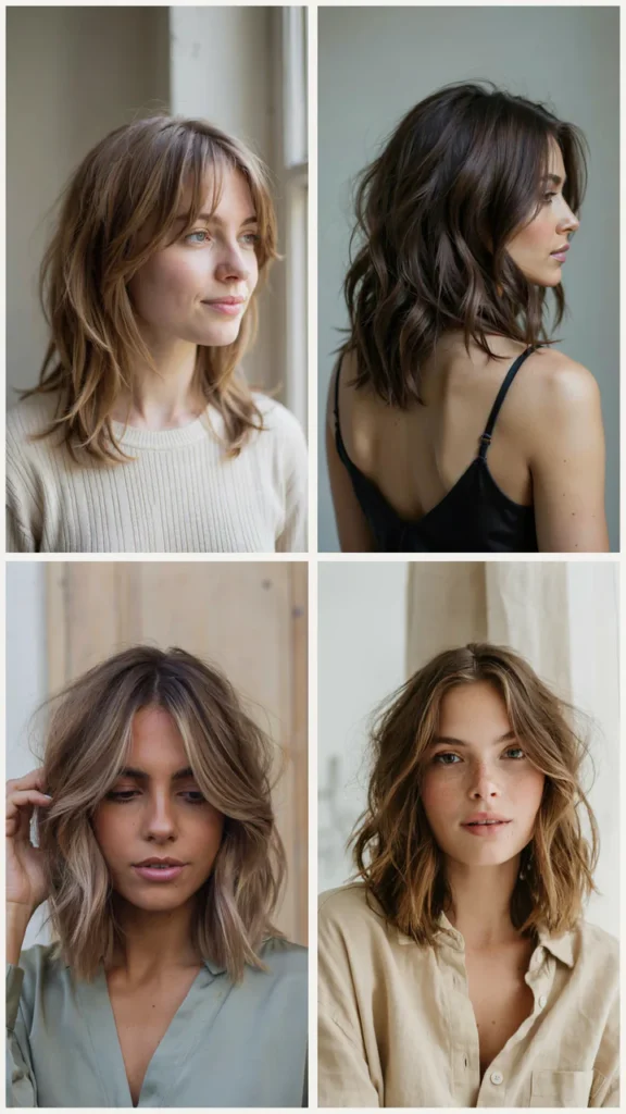 Layered Medium Shag for Fine Hair