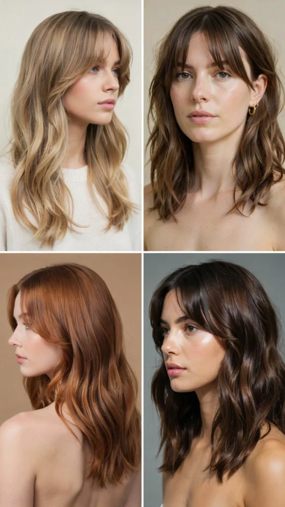 Soft Face-Framing Layers With Side Bangs