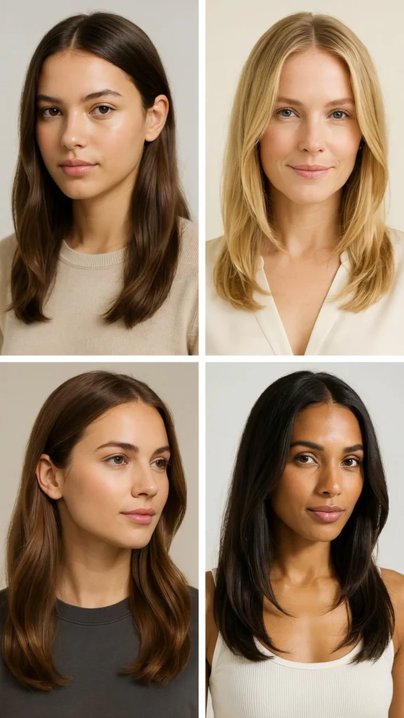 Long Layered Cut With Middle Part