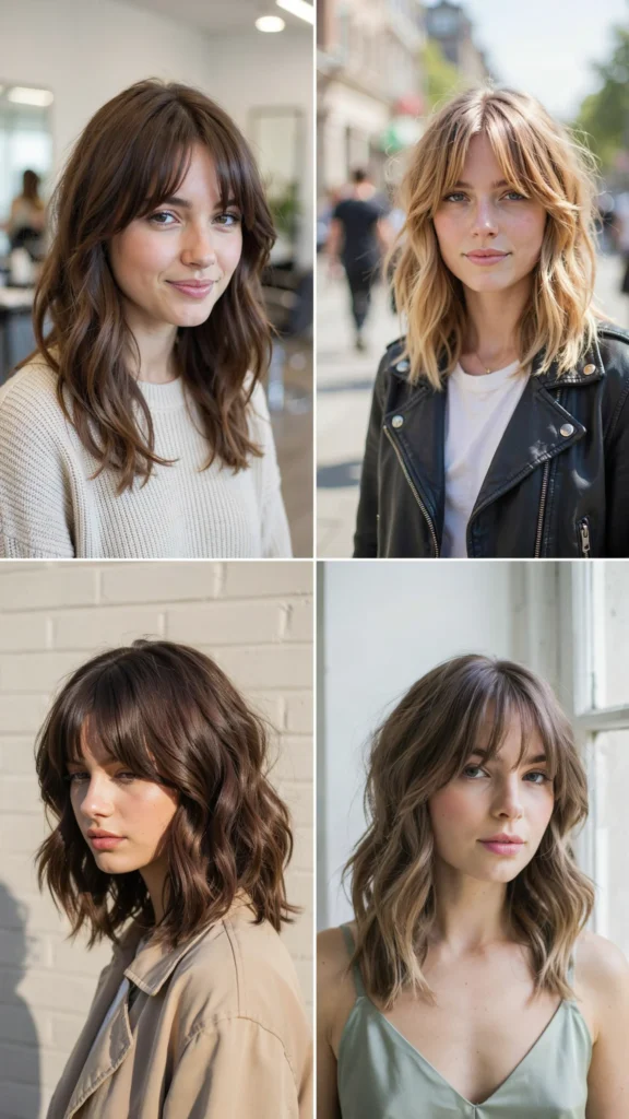 Wavy Shag With Curtain Bangs