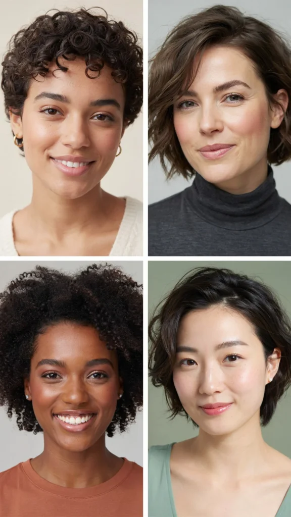 Short Curly Pixie Cut