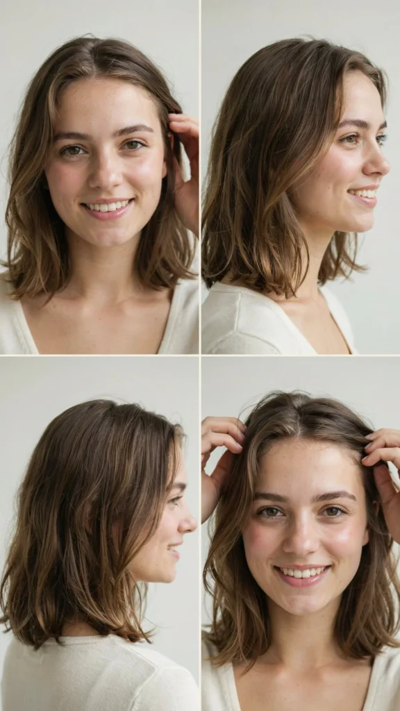 Side Part Layered Hair with Light Volume Front