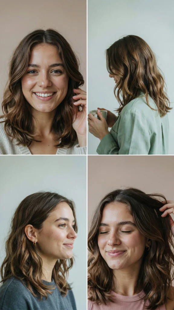 Layered Side Part with Soft Curls