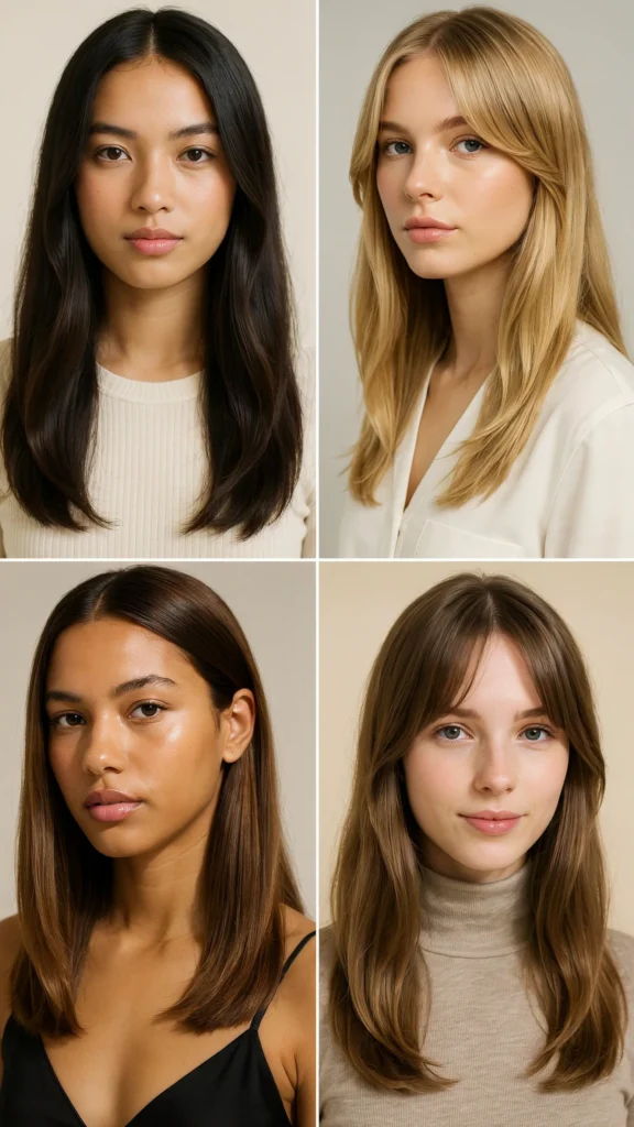  Long Straight Hair With Face Layers