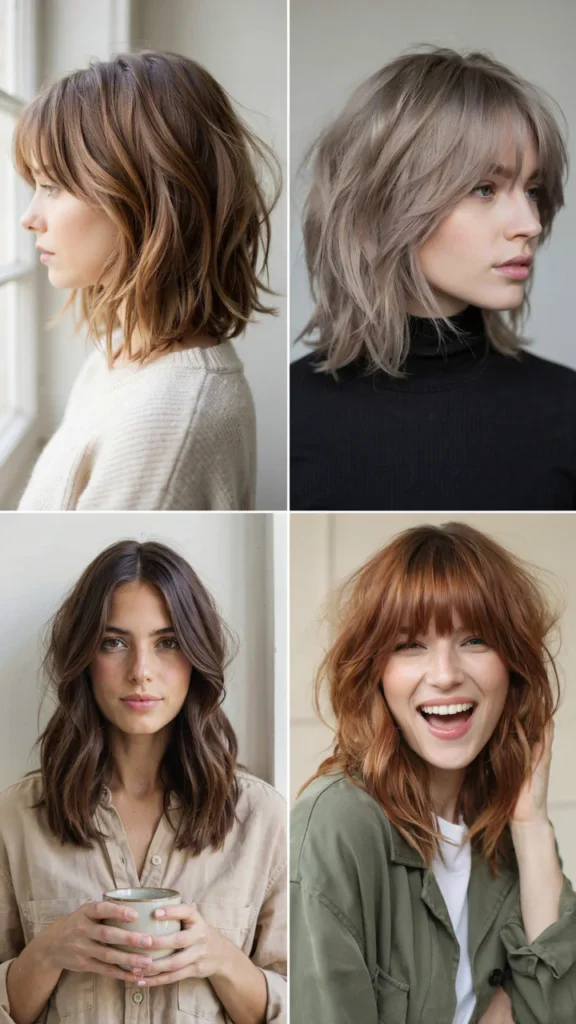 Short Shag With Long Bangs