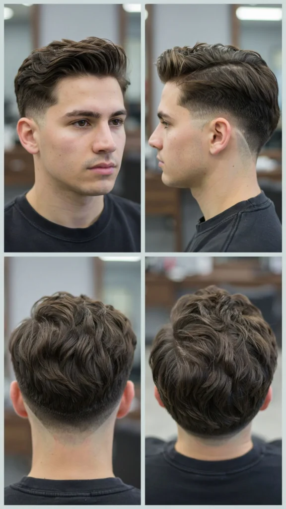 Wavy Layered Top With Skin Fade