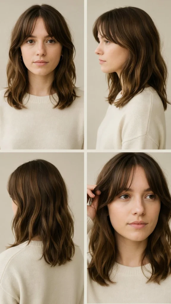 10. Textured Jaw-Length Cut With Curtain Bangs