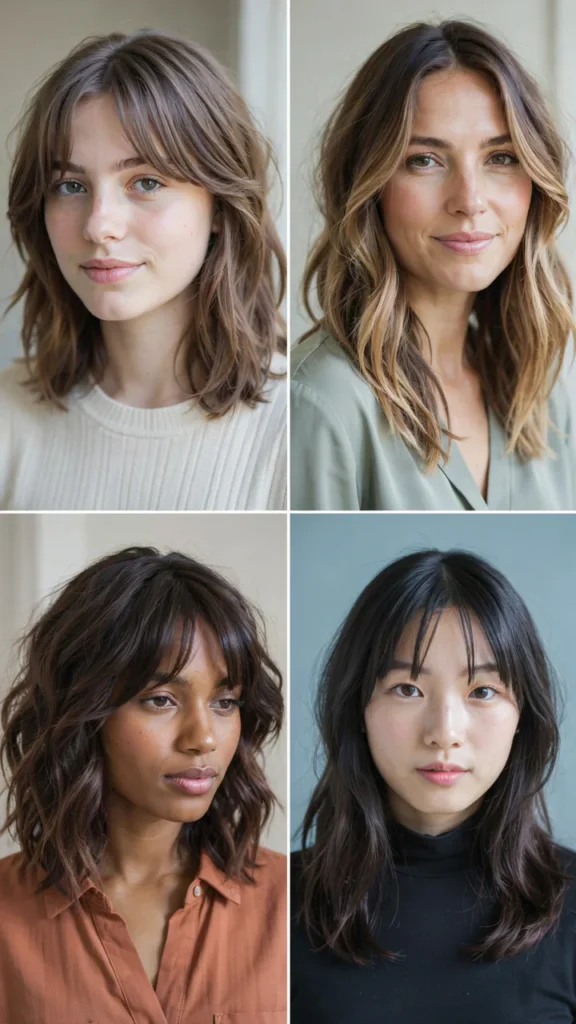 Soft Medium Shag for Round Faces