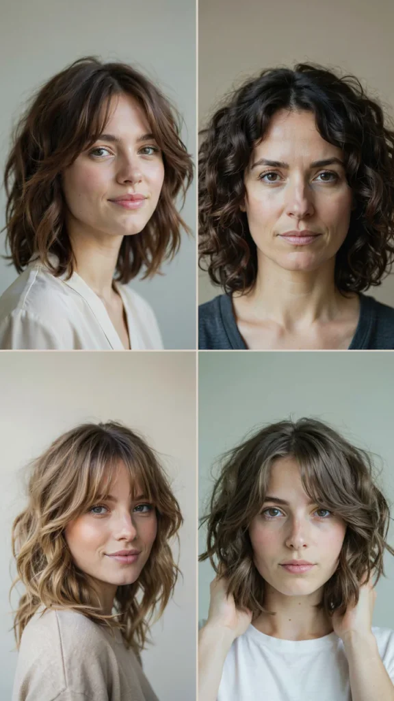  Curly Shag With Choppy Layers