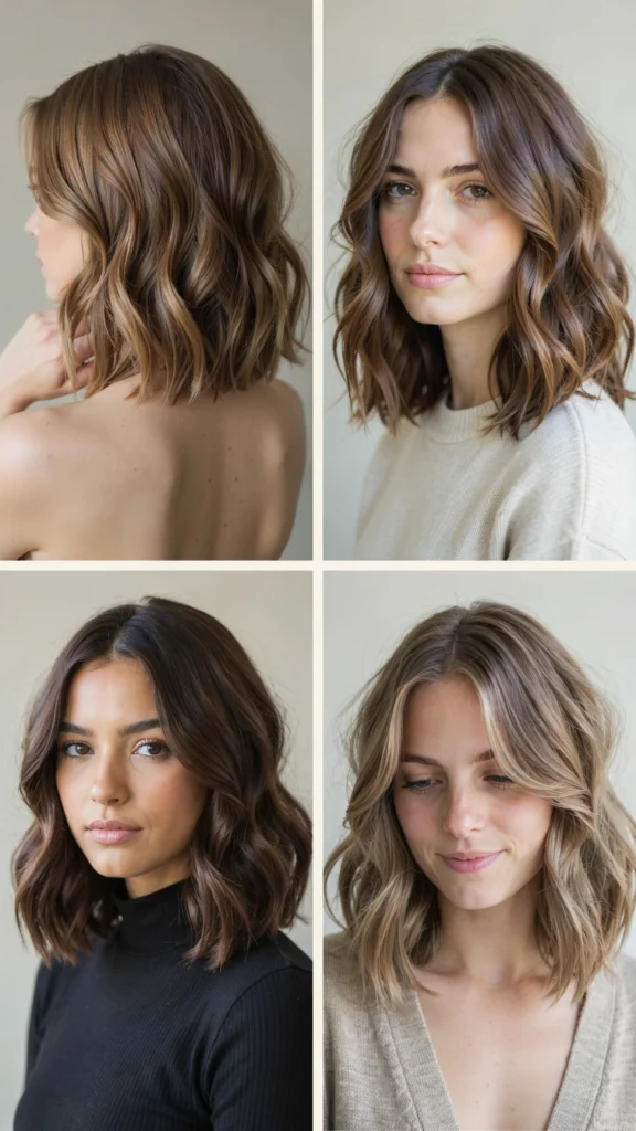 Medium Wavy Hair With Rounded Layers