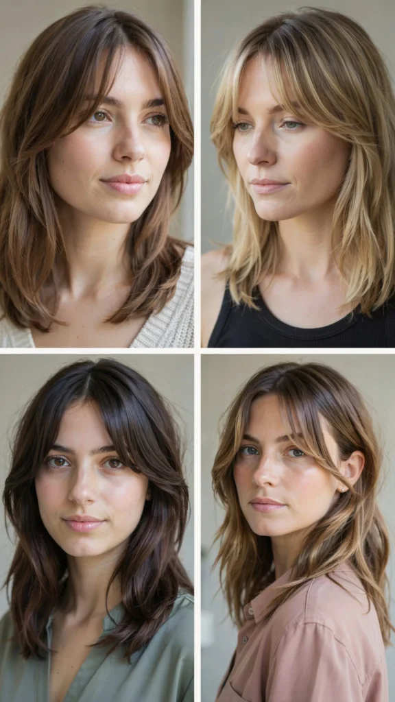 Layered Cut With Side-Swept Bangs