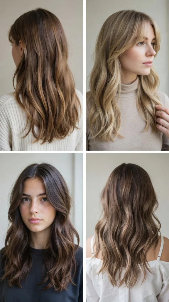 Long Wavy Layers for Fine Hair